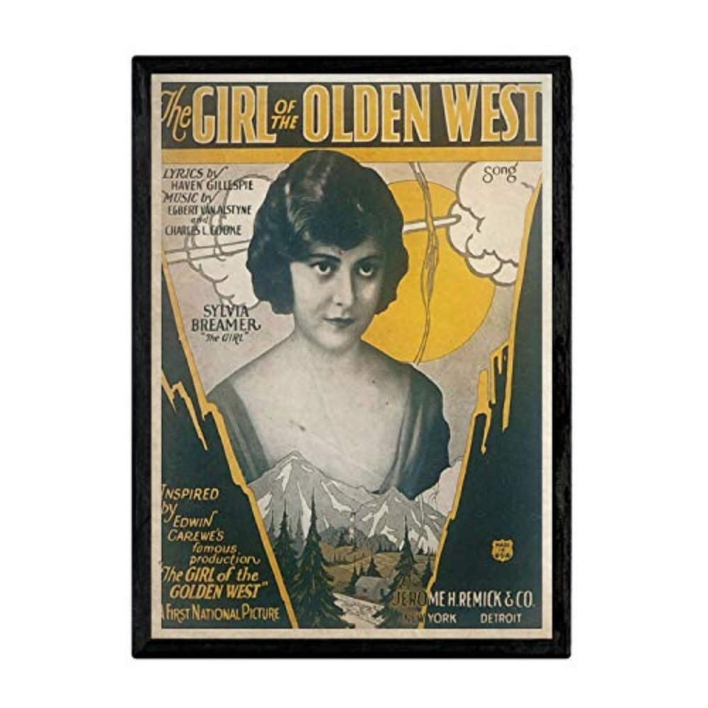 POSTER Mädchen Alter Westen A4 Rahmenlos - Klar, Papier (29.7/5/21cm) - Nacnic