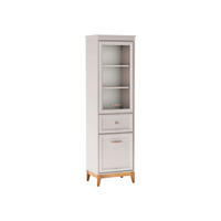 VITRINE Windsor W-06 - Kaschmir/Eichefarben, Holz/Holzwerkstoff (55/193/41cm) - MIRJAN24