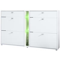 SCHUHSCHRANK Today Fronten in Weiß matt - Weiß, Holzwerkstoff (155.5/95/28cm) - Vladon