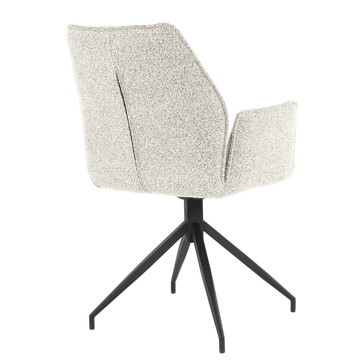 DREHBARER ARMLEHNENSTUHL - Hellgrau, Textil/Metall (58/90/60cm) - home24