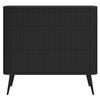 KOMMODE Ovarlo Schwarz mit Metallbeinen 93 cm - Schwarz, Holzwerkstoff/Metall (93.2/83.8/38cm) - Selsey