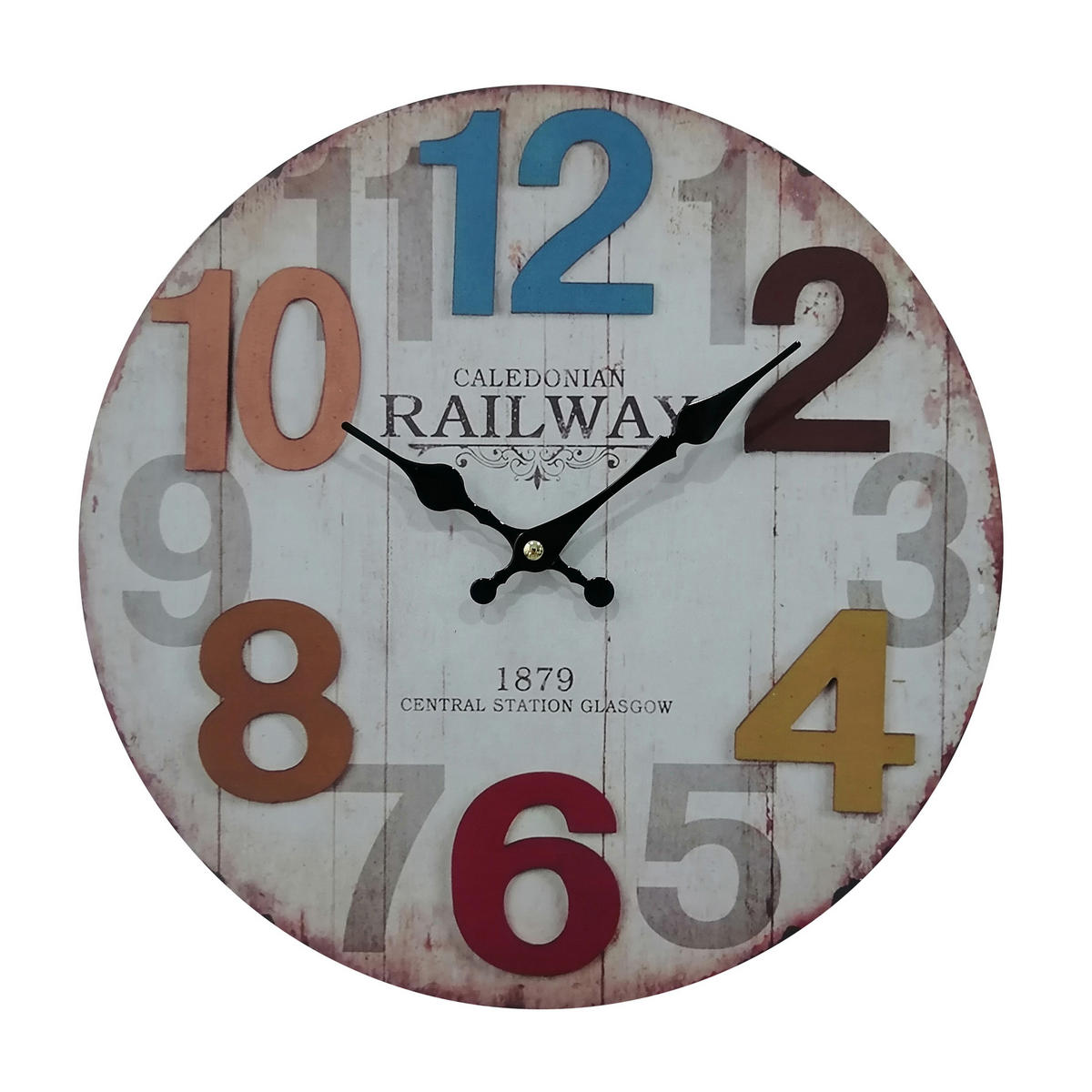 WANDUHR Mehrfarbig 4/34/34 cm - Multicolor, Holzwerkstoff (4/34/34cm) - Mobili Rebecca