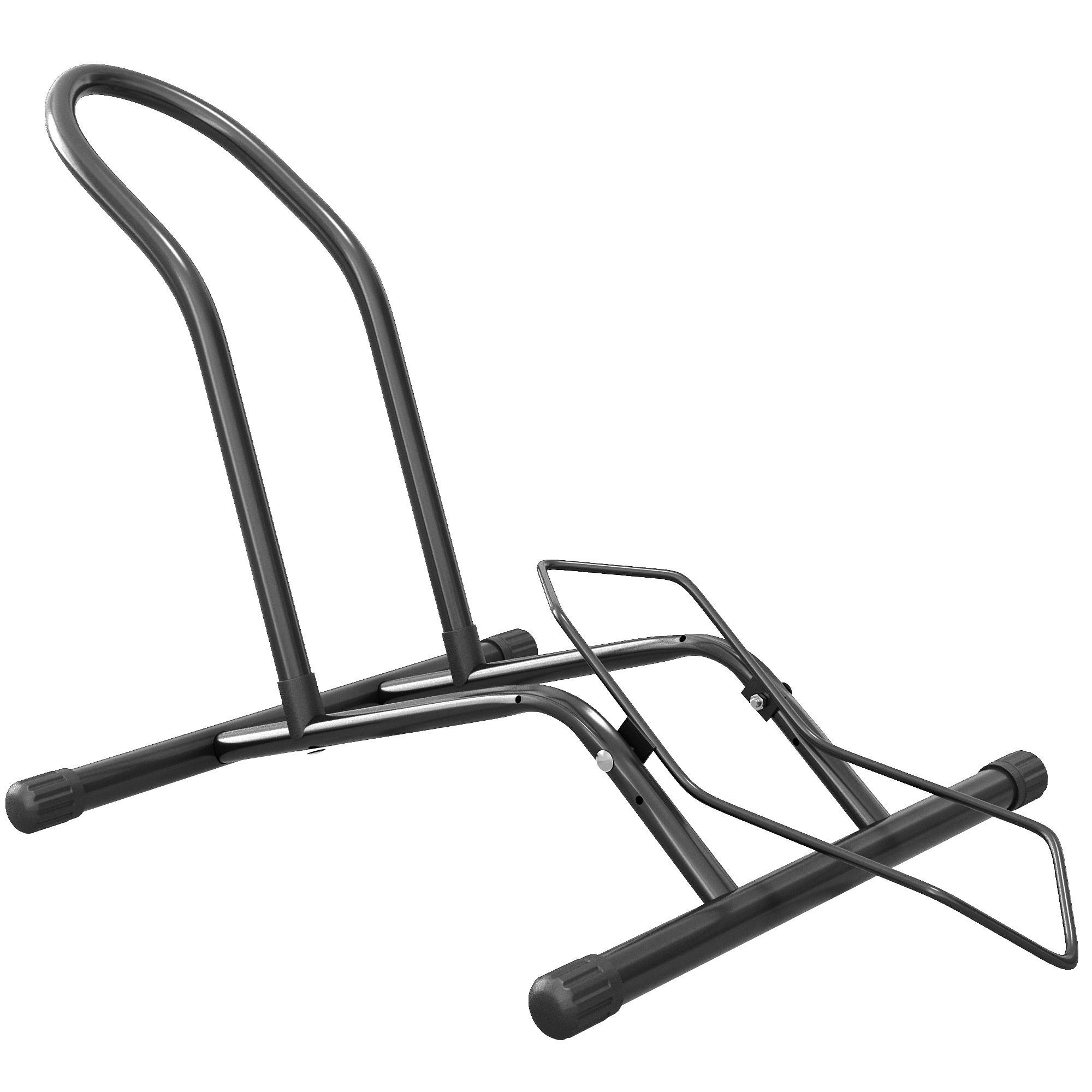 FAHRRADSTÄNDER Stahl Schwarz - Schwarz, Metall (41/38/59cm) - SPORTNOW