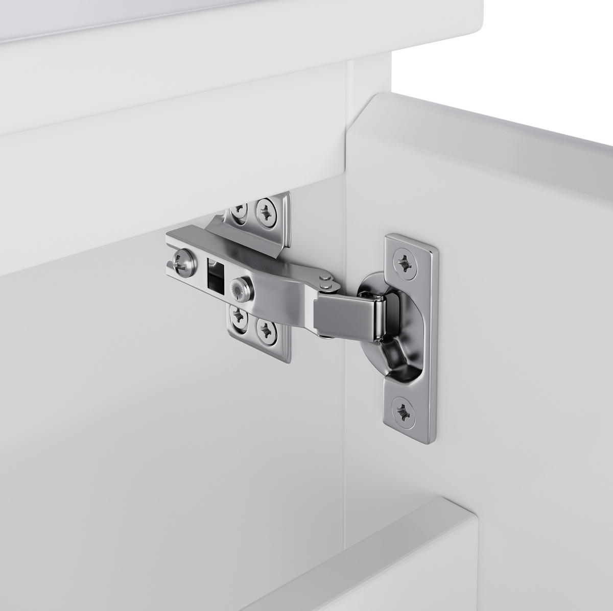 WASCHTISCHKOMBI 91,5/46,5/50,5 cm in Weiß mit LED-Beleuchtung - Weiß, Holzwerkstoff (91/50.5/46.5cm) - Flora Grace