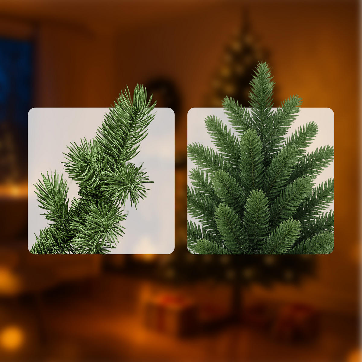 KUNST-WEIHNACHTSBAUM - Dunkelgrün, Holz/Kunststoff (210cm) - Relaxdays
