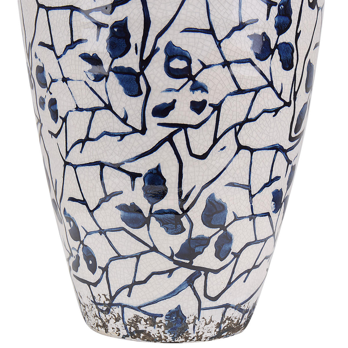 BLUMENVASE Steinzeug weiß Mallia - Weiß, Stein (22cm) - Beliani