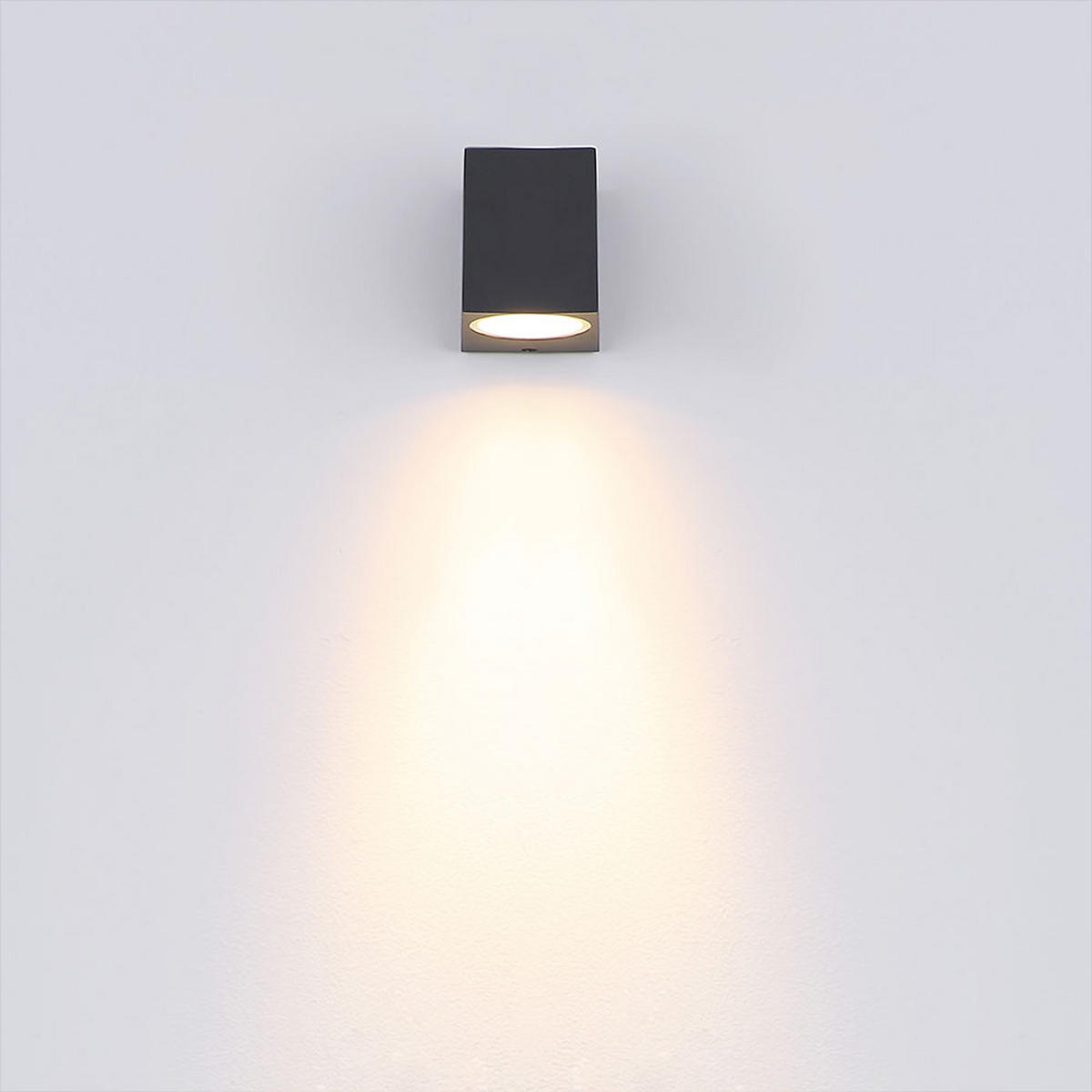 AUSSEN-WANDLEUCHTE Anthrazit Glas 2er Set - Anthrazit, Glas (6.8/8.1/9.2cm) - Globo Lighting
