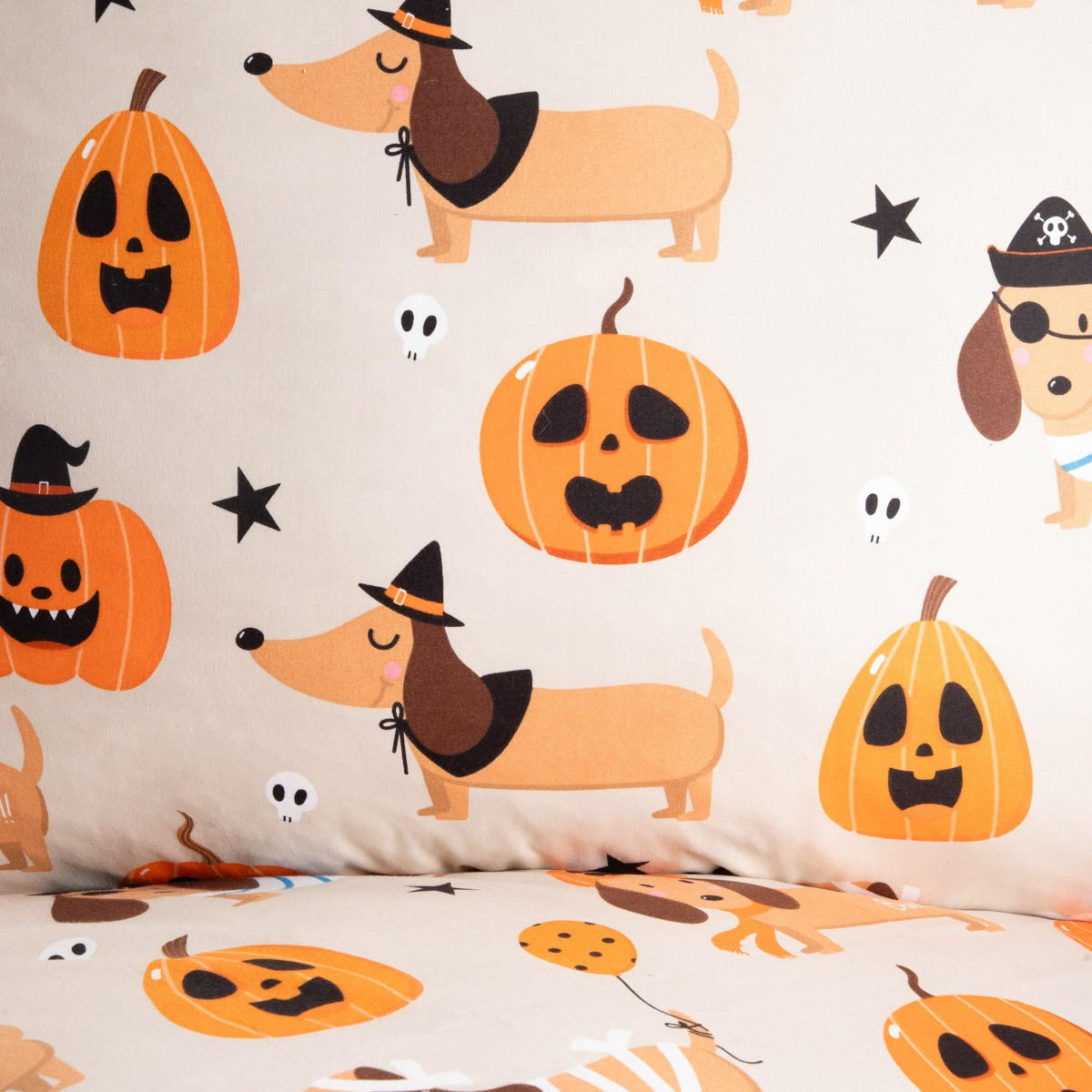 BETTWÄSCHE Ghost Town Mikrofaser 140/200 cm - Orange, Textil (140/200cm) - Homla