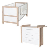 BABYZIMMERSET Malo 2-teilig - Weiß, Holzwerkstoff (144/98.5/76cm) - Roba