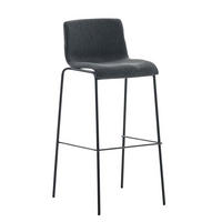BARHOCKER Stoff Dunkelgrau - Dunkelgrau/Schwarz, Textil/Metall (43/100/48cm) - CLP