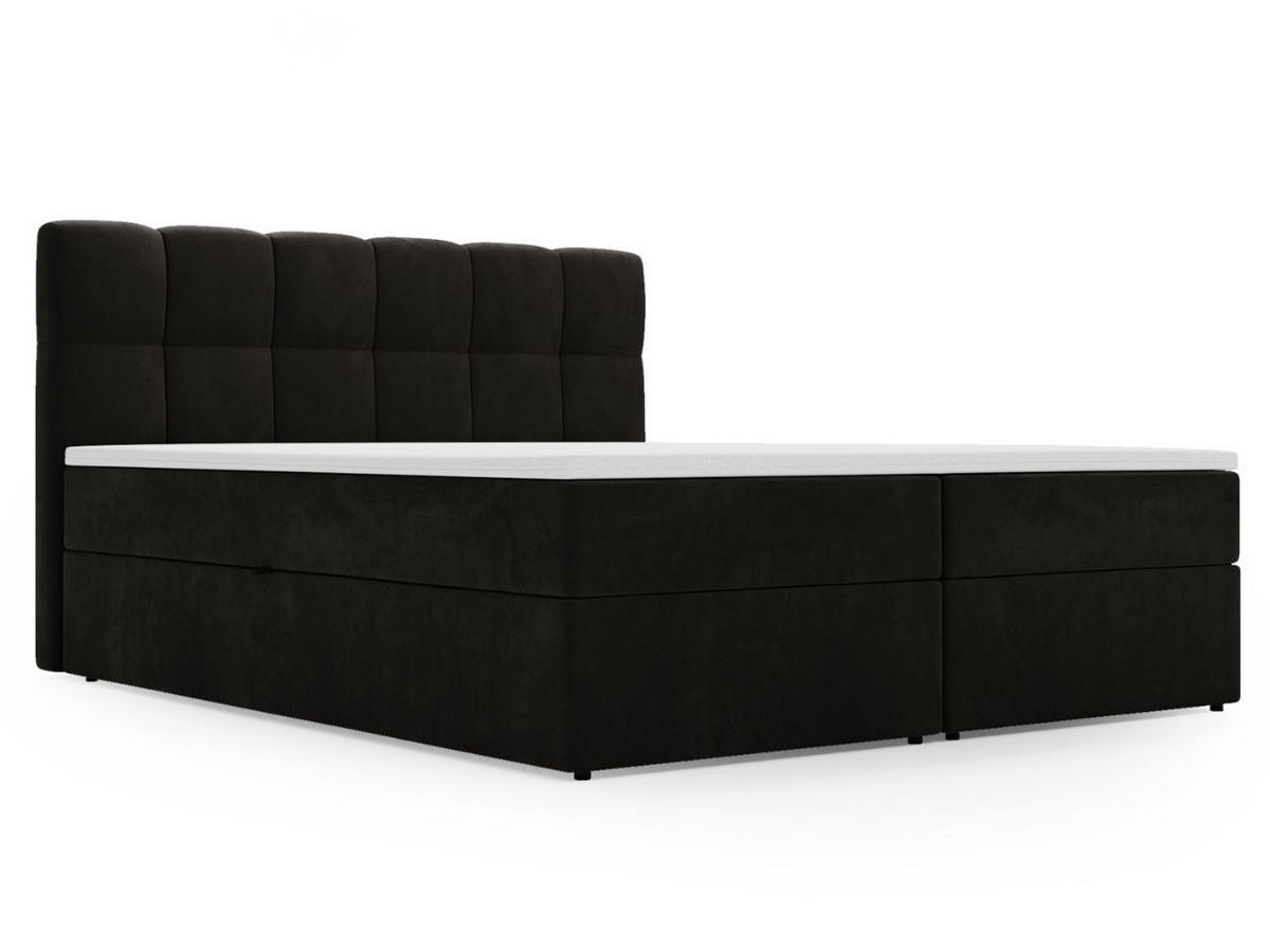 BOXBETT Maison 160x200 Schwarz - Schwarz, Holz/Textil (160/200cm) - Graingold