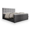 BOXBETT PALMA 140x200 cm mit Matratze und Topper - Hellgrau - Hellgrau, Holz (140/200cm) - MASSENO