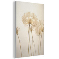AKUSTIKBILD Sonnenlicht - Löwenzahn - Botanisch - Blumen Wanddeko 60x90 cm - Creme, Kunststoff (60/90/0.9cm) - MuchoWow