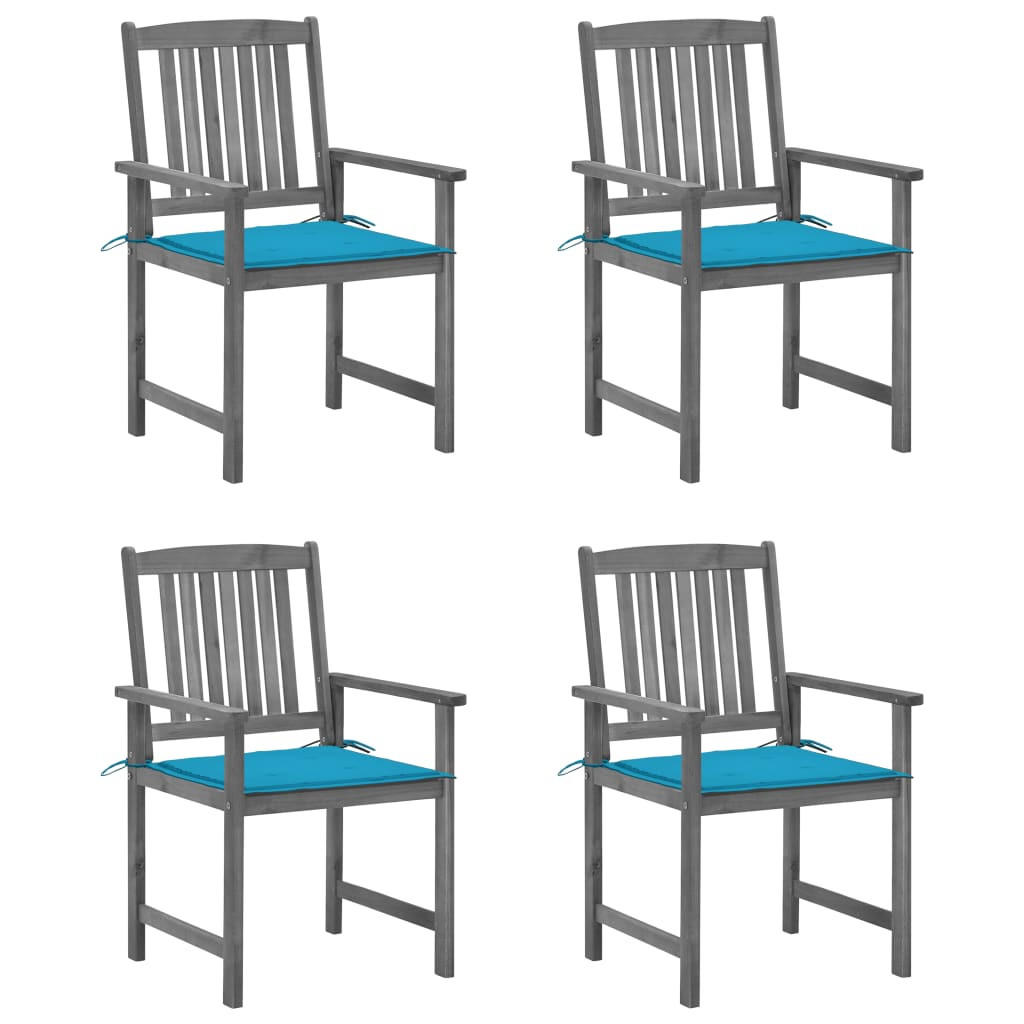 furnicato Gartenstühle Grau 61x92x57 cm
