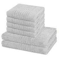 FROTTIERSET Carre 6-teilig - Hellgrau, Textil (50/100cm) - Ross