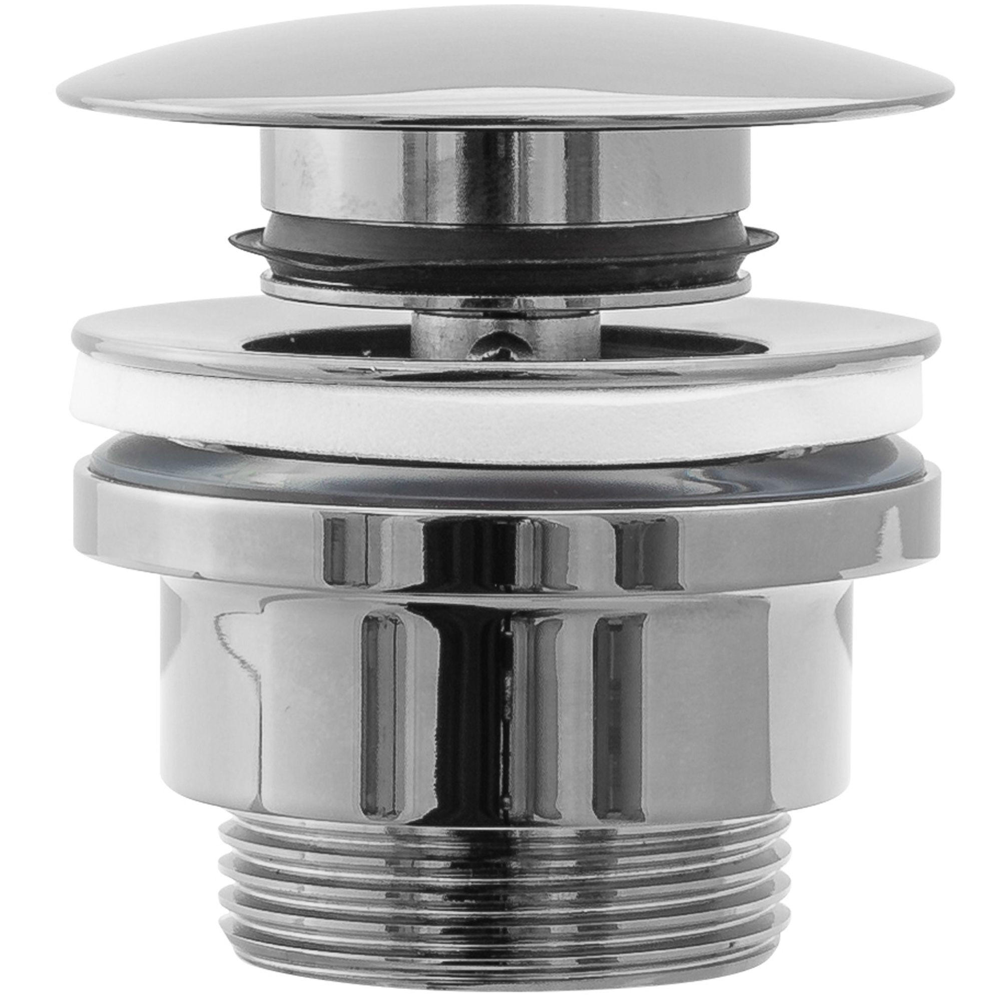 WASCHBECKENSTÖPSEL Universal Click-clack Rea Chrome - Chromfarben, Metall (6.4/13/6.4cm) - REA