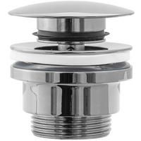 WASCHBECKENSTÖPSEL Universal Click-clack Rea Chrome - Chromfarben, Metall (6.4/13/6.4cm) - REA