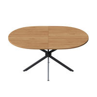 ESSTISCH 120/75,5/80 cm Natur aus MDF mit Kreuzgestell - Naturfarben, Holzwerkstoff (80/120/75.5cm) - OKMYHOME