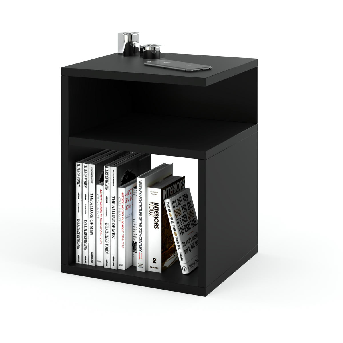 NACHTTISCH – Schwarz - Schwarz, Holz (32/41/30cm) - Stiv Meble