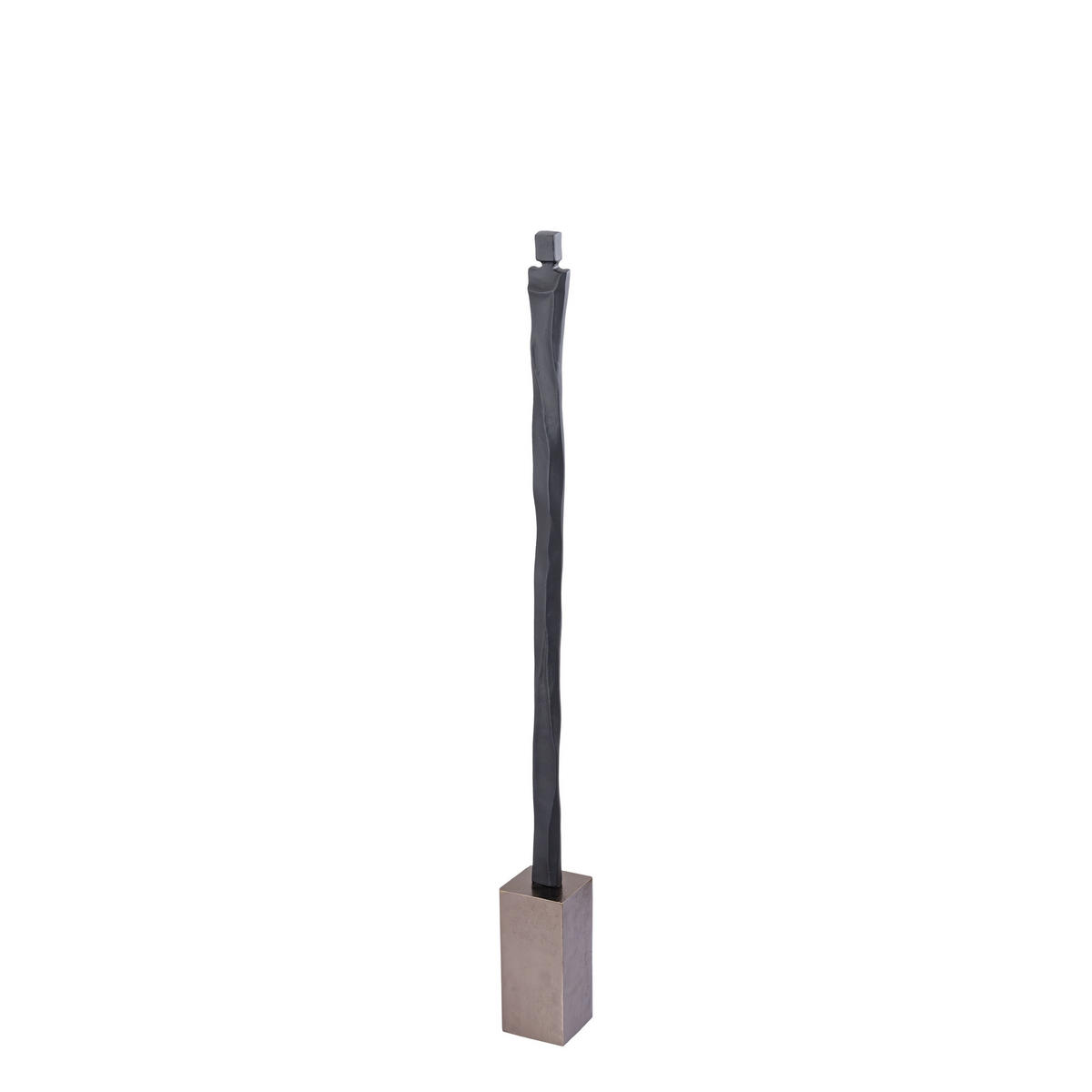 SKULPTUR Mathias Schwarz 11/11/130cm - Schwarz, Metall (11/130/11cm) - PTMD Collection