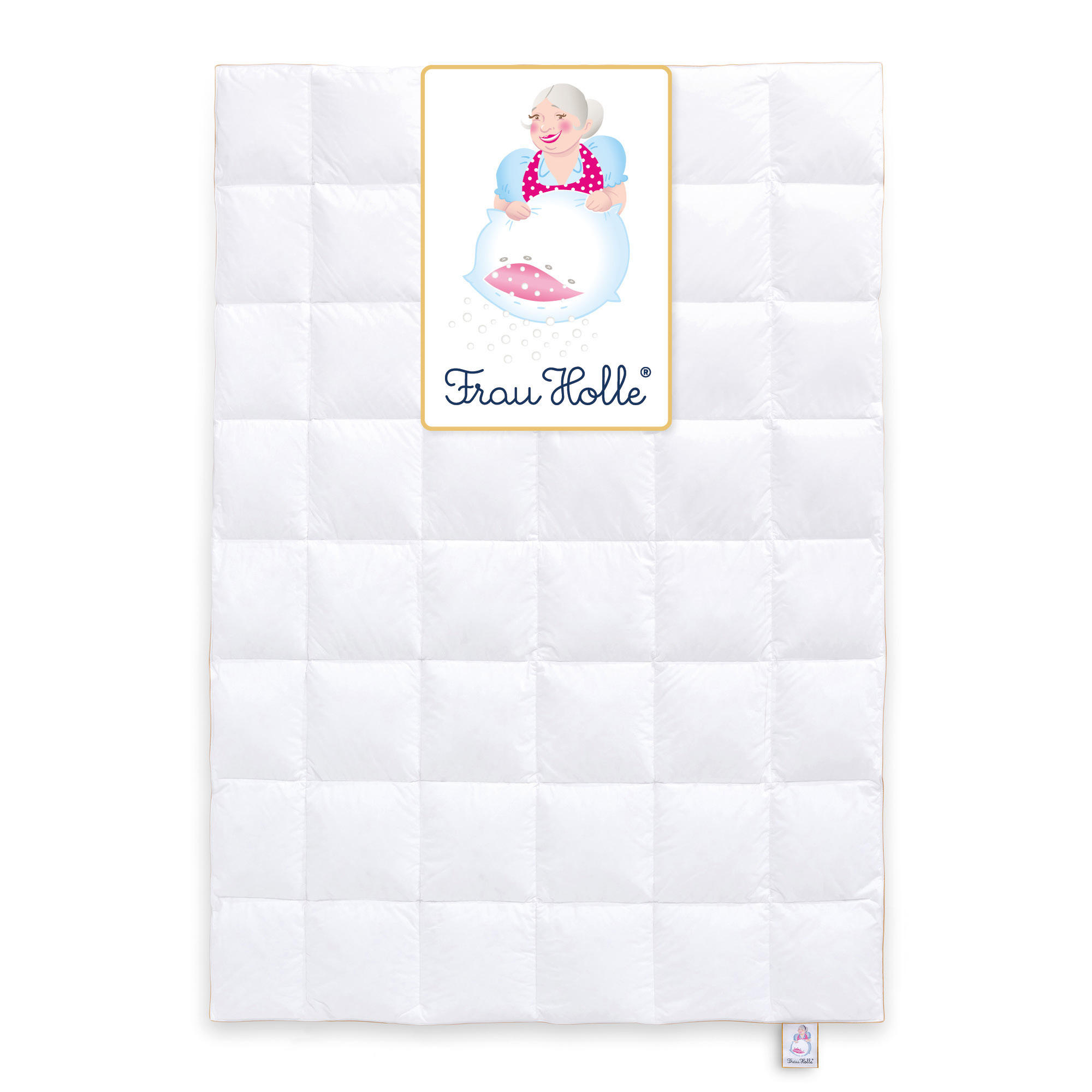 GANZJAHRESBETTDECKE KLASSIK Entendaunen medium - Weiß, Naturmaterialien/Textil (155/220cm) - Frau Holle