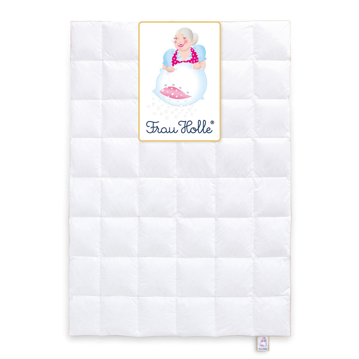 GANZJAHRESBETTDECKE PRIMA Gänsedaunen mittel - Weiß, Naturmaterialien/Textil (155/220cm) - Frau Holle