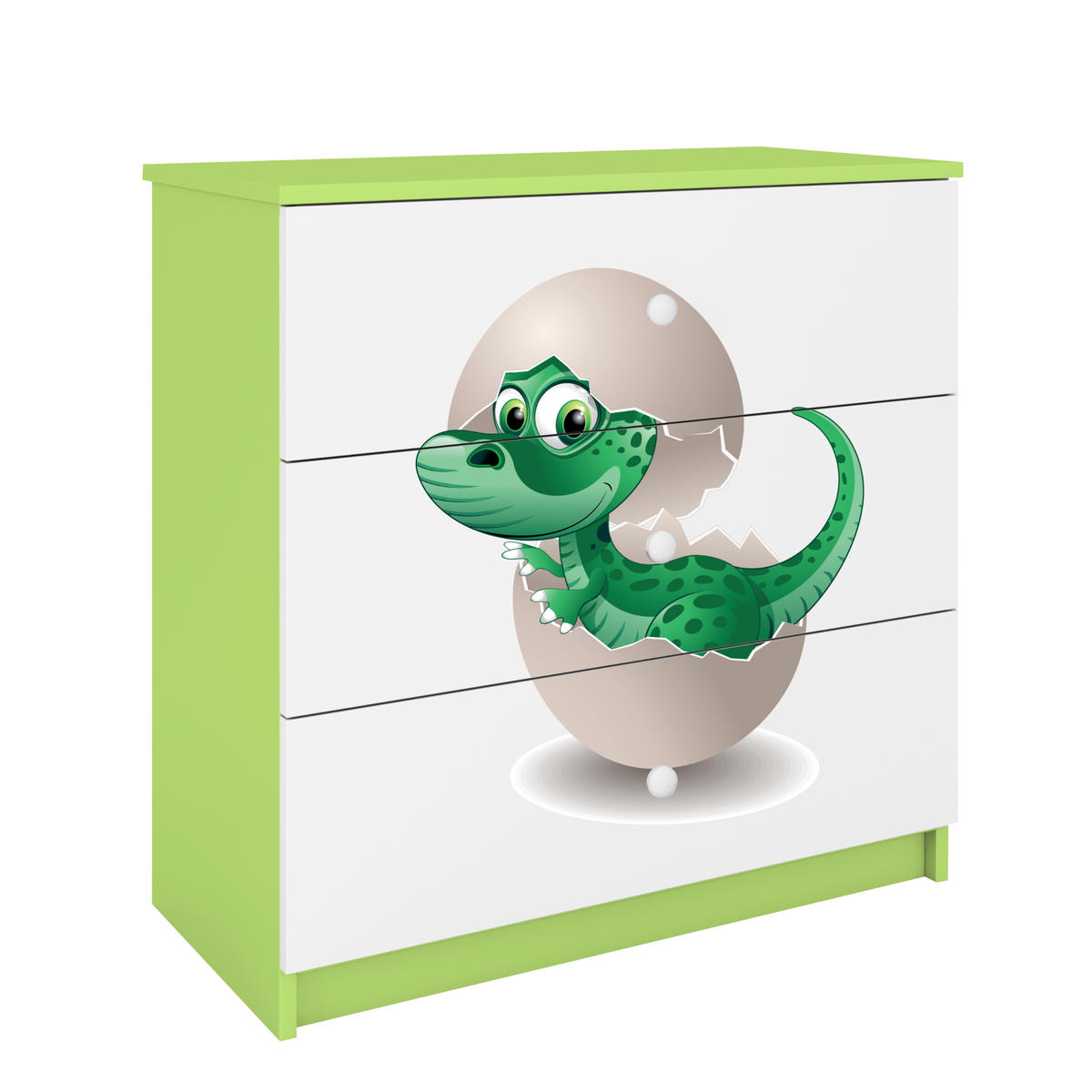 KOMMODE Babydreams Kleiner Dino 81/81/41 - Grün, Holzwerkstoff (81/81/41cm) - RAUMHIRSCH FURNITURE