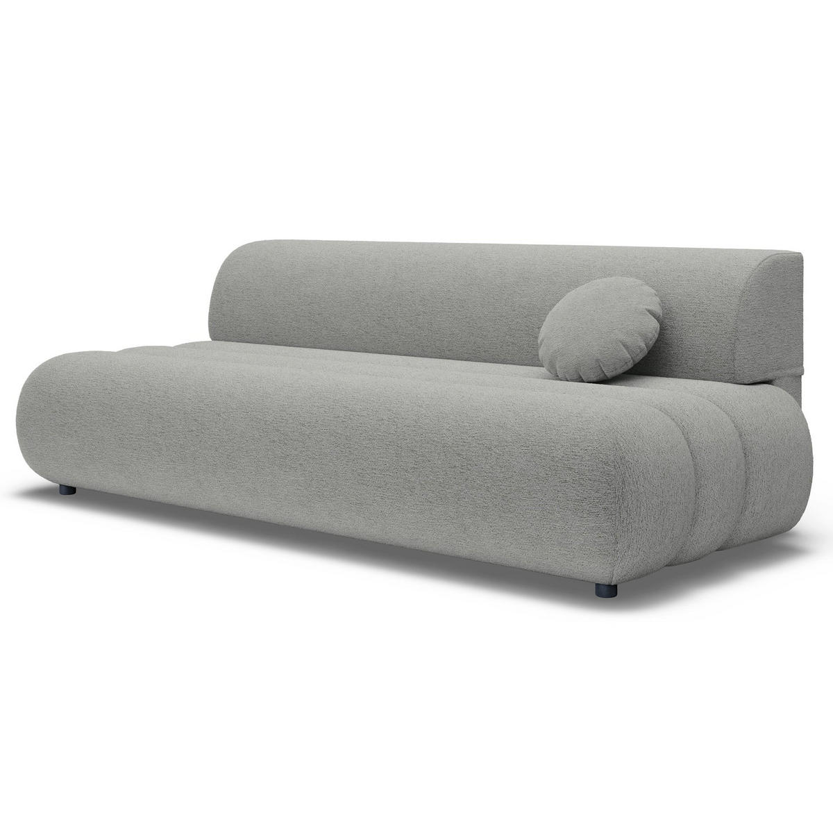 POHOVKA Arione, světle šedá, 214 cm - černá/světle šedá, dřevo/plast (214/74/104cm) - Selsey