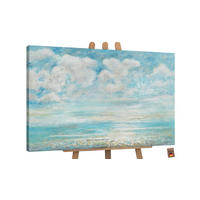 GEMÄLDE Abkühlung auf Keilrahmen 120x80 cm - Blau, Holz (120/80cm) - YS-art gallery