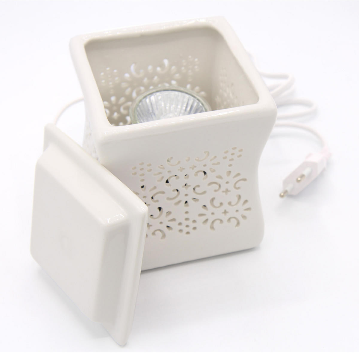 DUFTLAMPE - Weiß, Keramik (10/12/10cm)