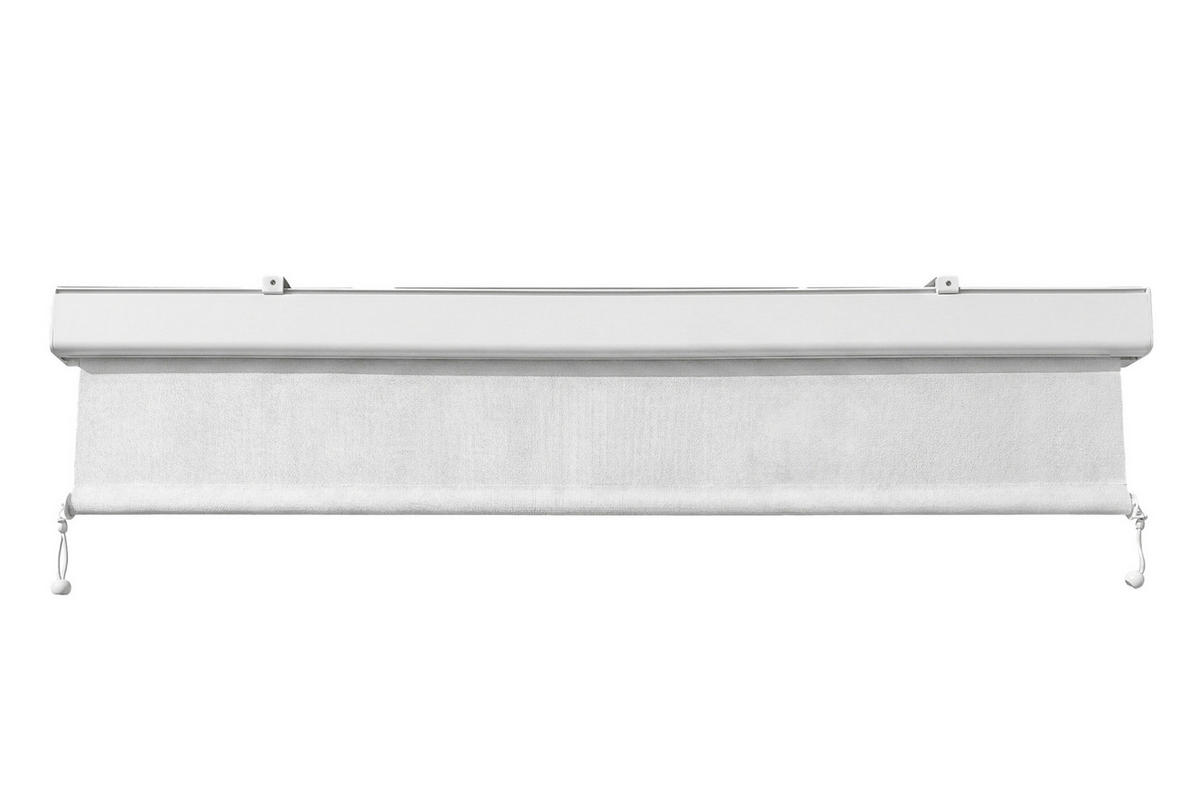 MARKISEN für Pergola VADA 2er-Set, weißes Aluminium, H.250 x B.135cm - Weiß, Metall (135/250/135cm) - Cazeboo