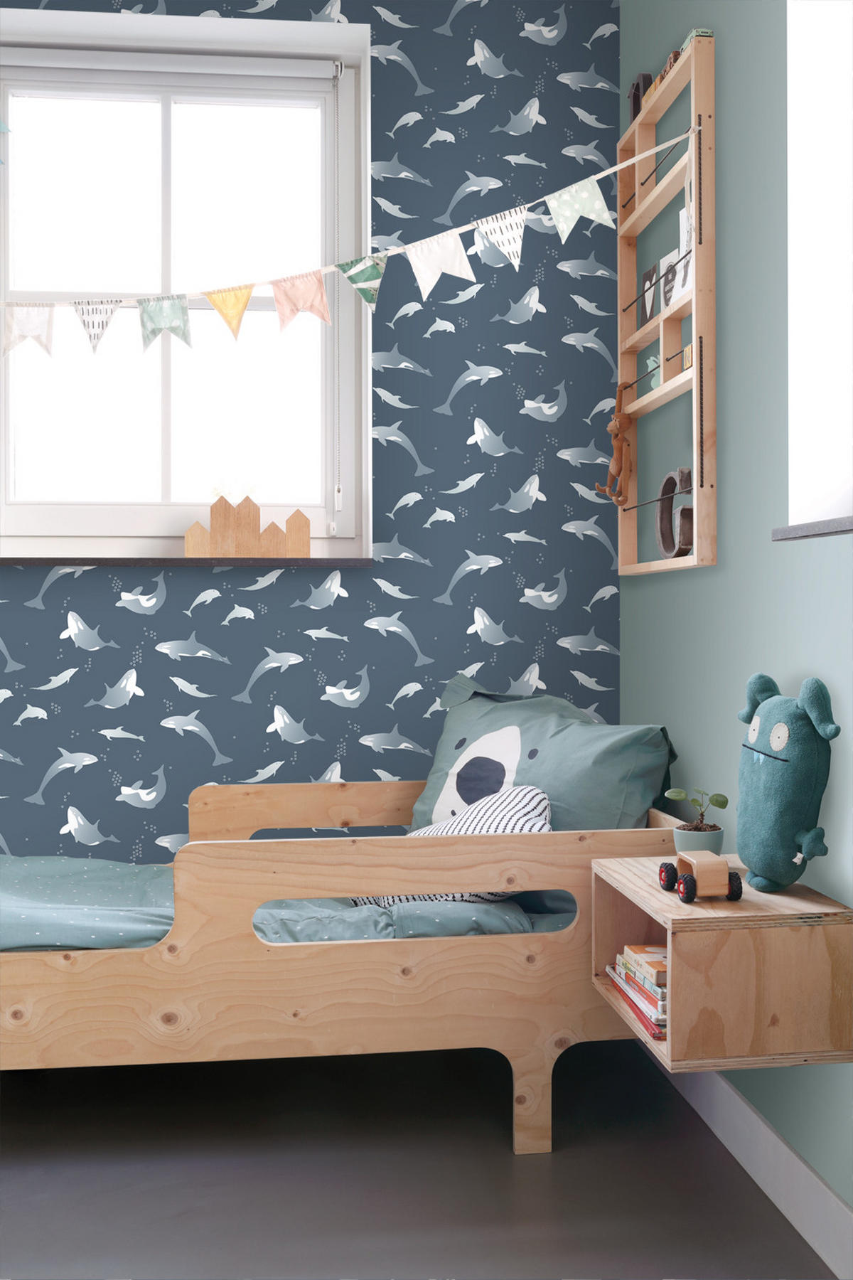TAPETE Walen 50 x 900 cm - Blau, Papier (50/0.1cm) - ESTAhome