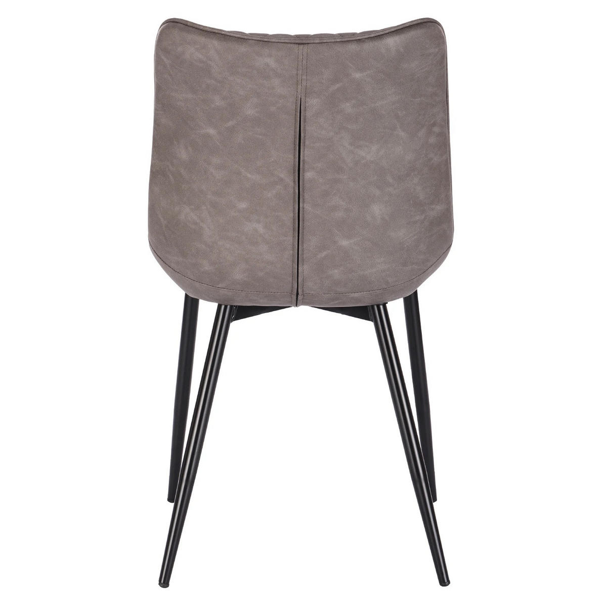 ESSSTUHL 2er-Set mit Metallbeinen Dunkelgrau 85,5 cm - Dunkelgrau, Metall (40.5/85.5/46cm) - Meubliv
