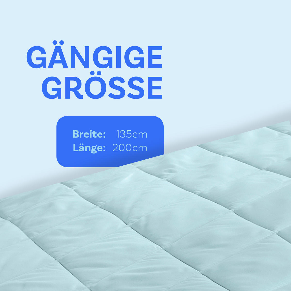 BETTDECKE leichte Sommerbettdecke - Hellblau - 135 x 200 cm - ohne Bezug nutzbar - Hellblau, Textil (135/200cm) - Bestlivings