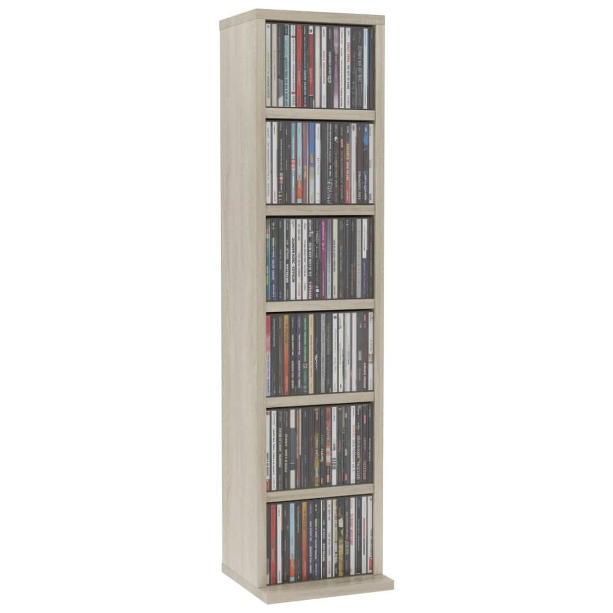 CD-SCHRANK Sonoma-Eiche 21/20/88 Cm Holzwerkstoff - Sonoma Eiche, Holz (21/88/20cm) - vidaXL
