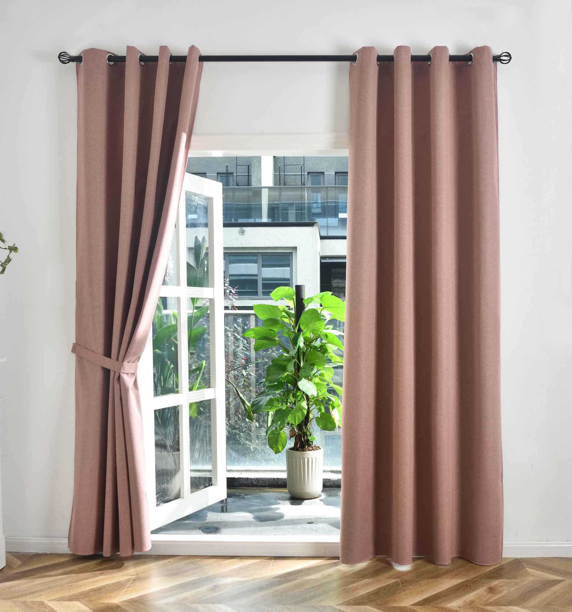 VORHANG 2ER SET »München Dark« HxB 225x145 cm Altrosa - Altrosa, Textil (145/225cm) - Gardinenbox