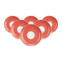 ESPRESSOUNTERTASSEN Liberty Pure Colors Flamingo Red ø 12 cm 6er Set - Rot, Keramik (12cm) - Seltmann Weiden