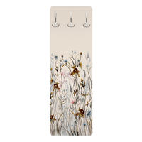 WANDGARDEROBE - Wilde Trockenblumenwiese 34/105 cm - Beige, Holzwerkstoff (34/105/1.6cm) - Bilderwelten
