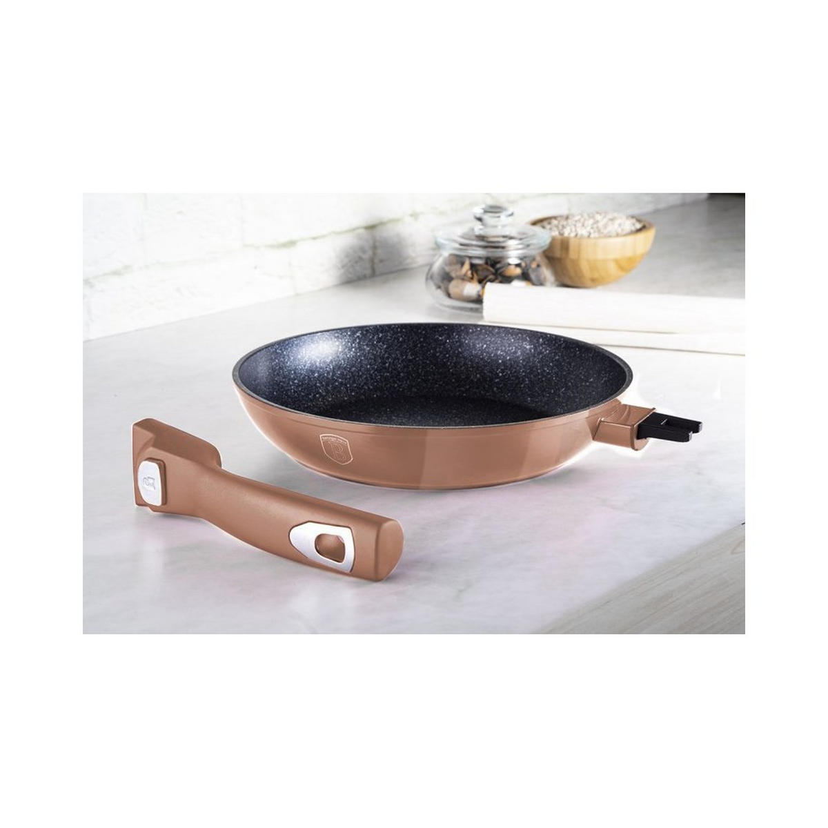 PFANNE Gold 28/28/6 cm 31726 - Goldfarben, Metall (28cm) - Berlinger Haus