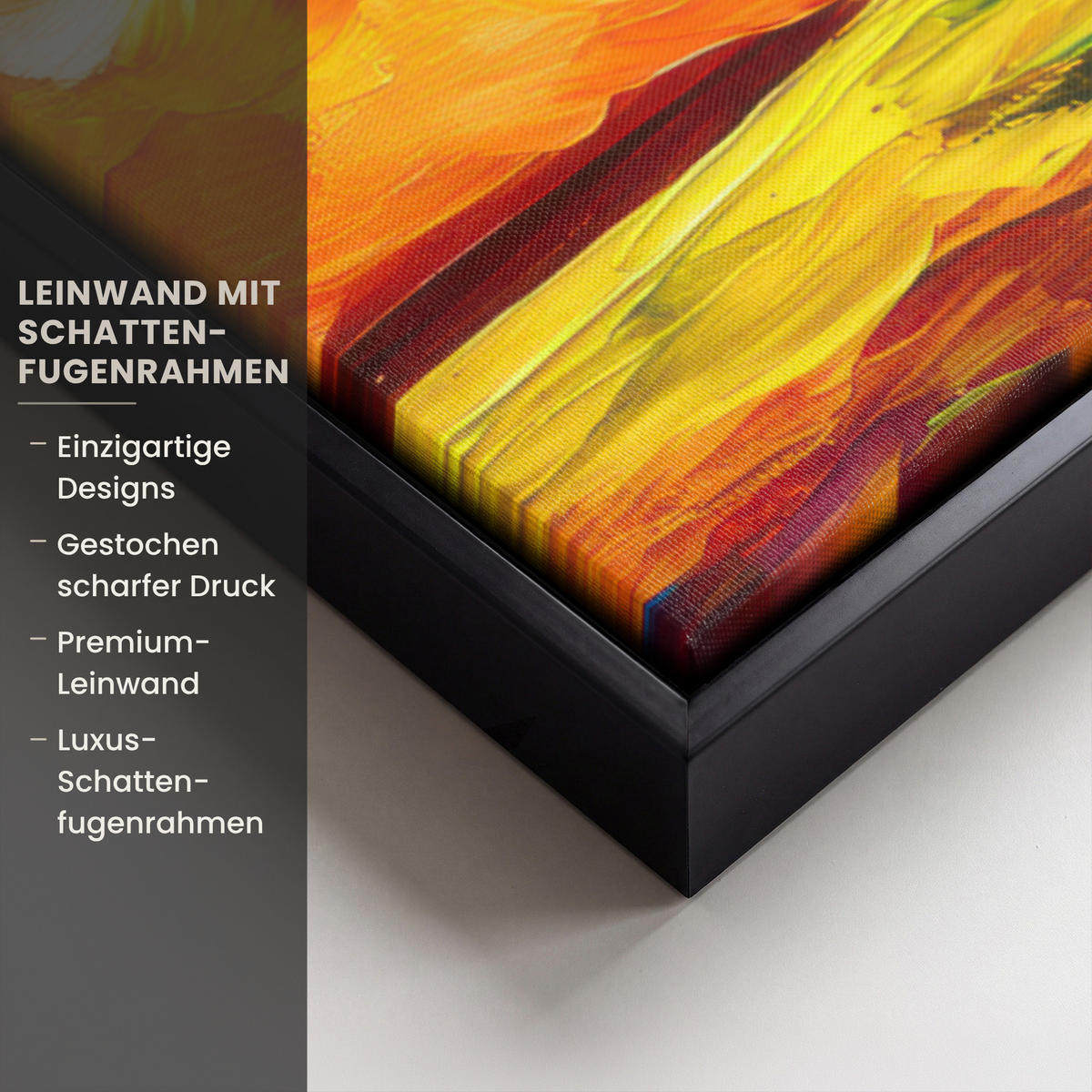 LEINWAND Bilder mit Rahmen - Baum - Kunst - Natur - Sonnenuntergang - 40x60 - Multicolor, Textil (40/60cm) - MuchoWow