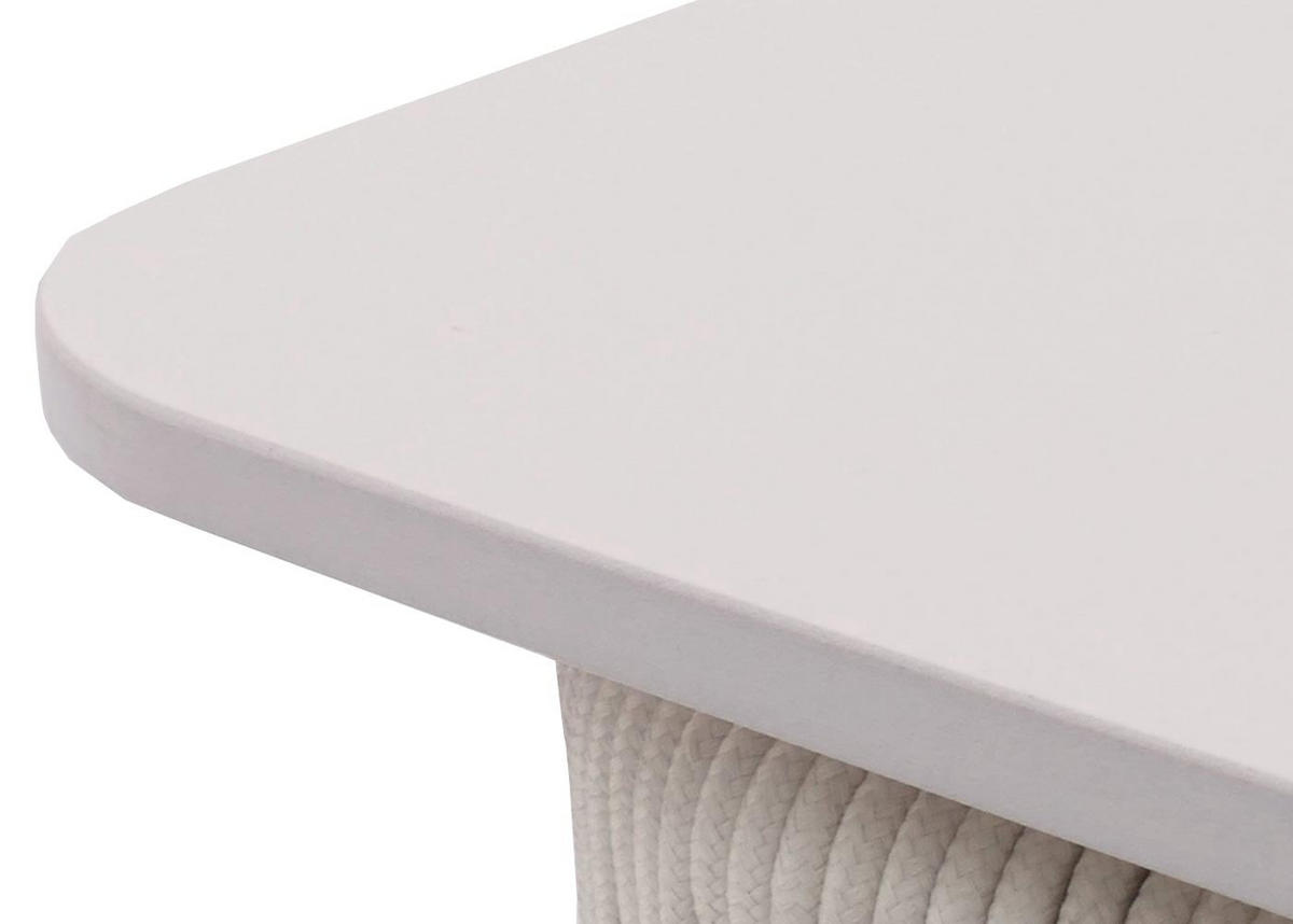 LOUNGETISCH eckig Cremeweiß - Weiß, Metall (45/90/43cm) - MCW