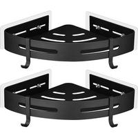 DUSCHREGAL , 2-teiliges Eckduschregal - Schwarz, Metall (20/3.5/27cm) - BELZ