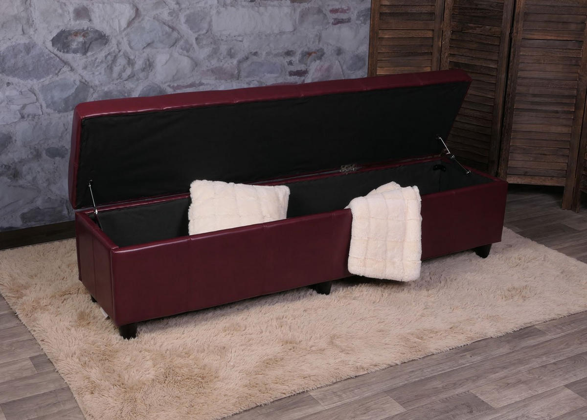 AUFBEWAHRUNGS-TRUHE XXL Rot - Rot, Textil (180/45/45cm) - MCW