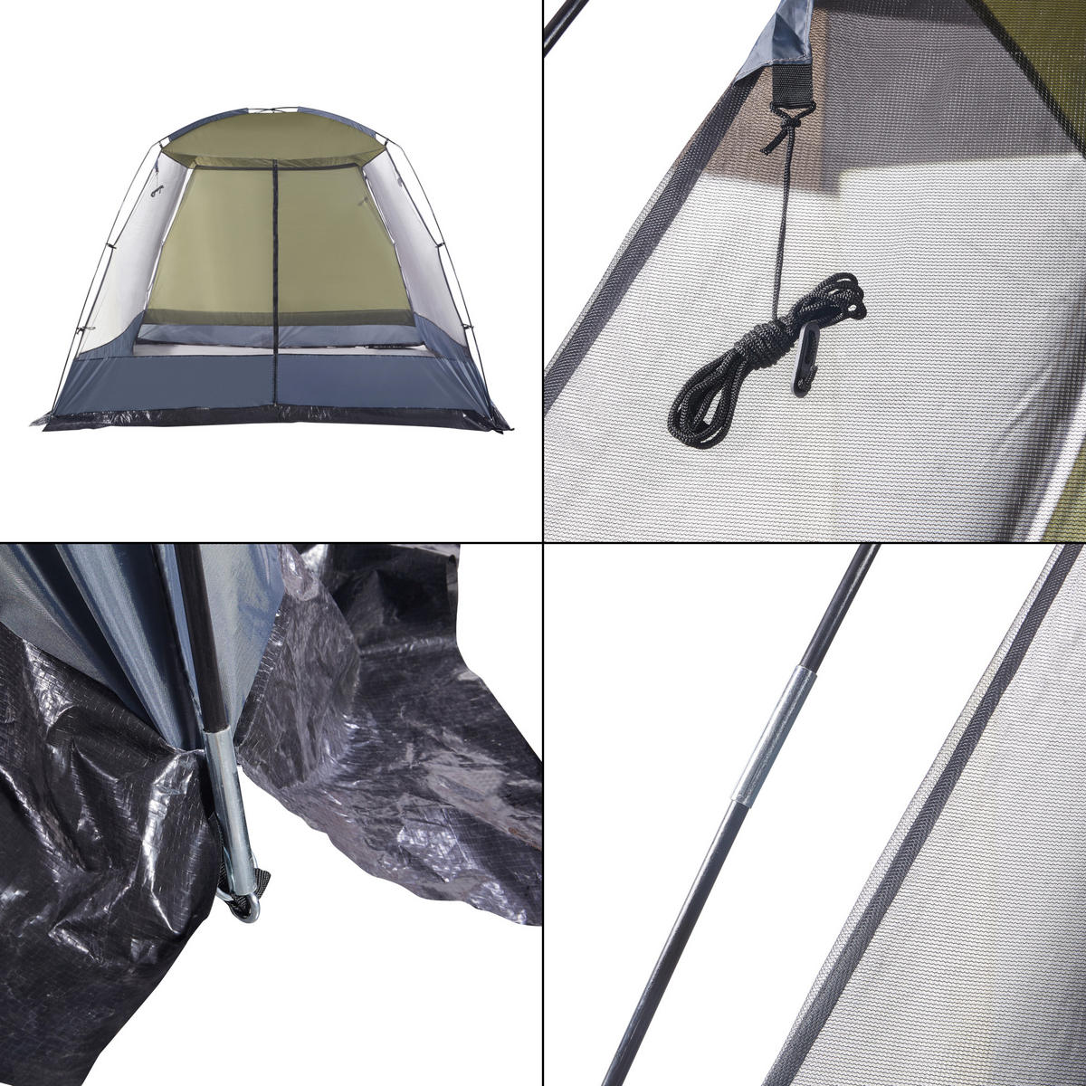 NETZPAVILLON Beekdaelen - Grün, Textil (305/213/305cm) - pro.tec
