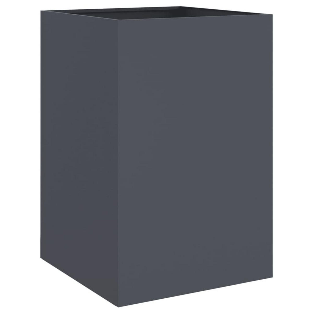 PFLANZKÜBEL Anthrazit 52/48/75 Cm Stahl - Anthrazit, Metall (52/75/48cm) - vidaXL