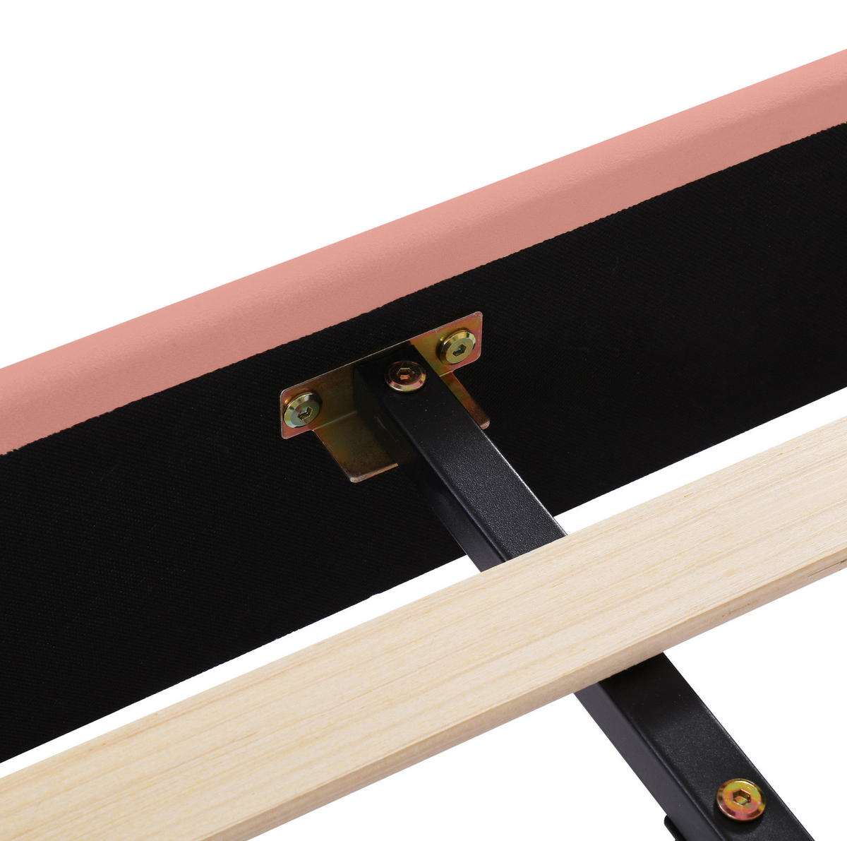 POLSTERBETT mit Lattenrost 140 x 200 cm Samt Pink - Pink, Holzwerkstoff (140/200cm) - Beauniv