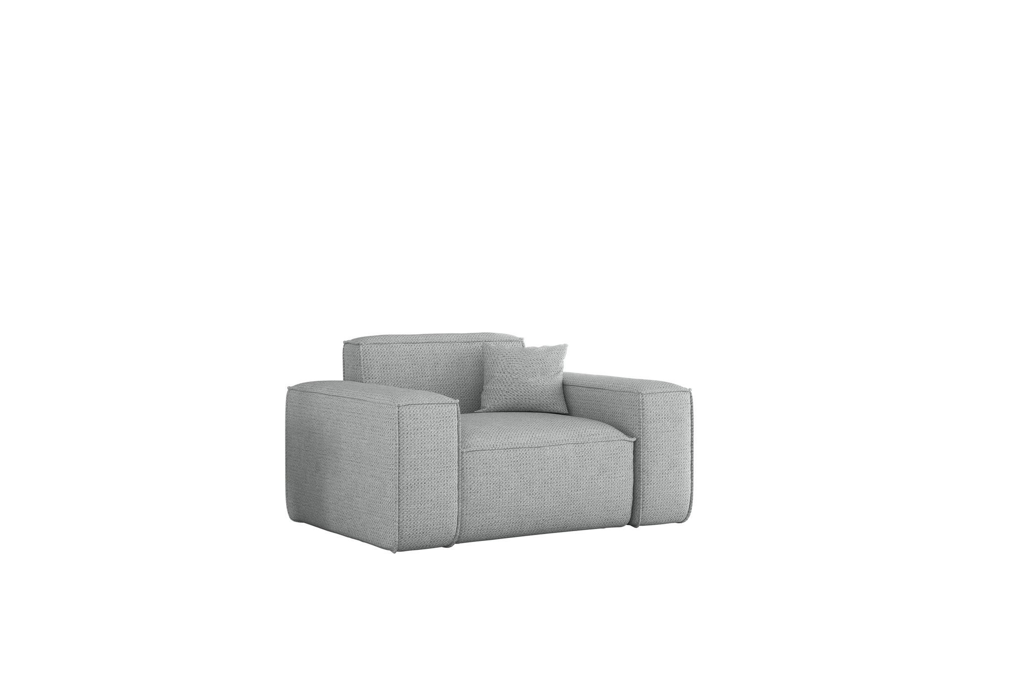 SESSEL Celes Premium In Artico - Hellgrau, Holzwerkstoff/Textil (121/73/90cm) - Fun Möbel