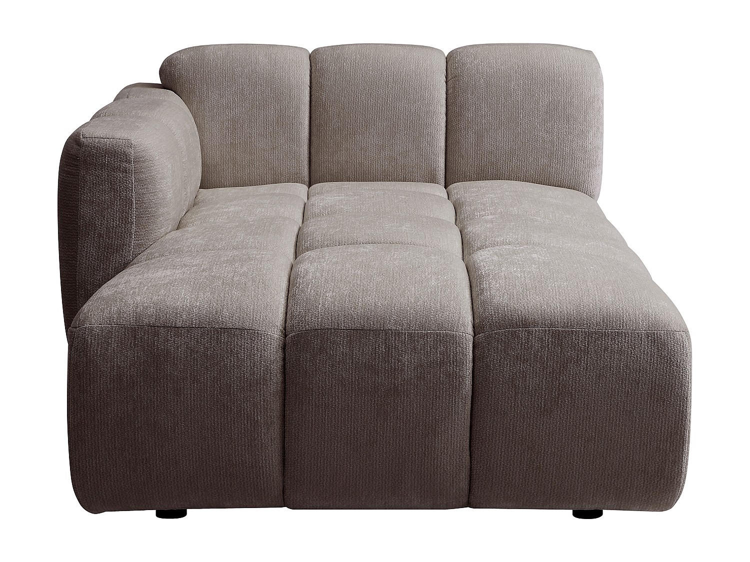 RECAMIERE ohne Schlaffunktion - 1 Person - stoff - taupe Carlivi - Taupe, Textil (120/73/170cm) - Vente-Unique