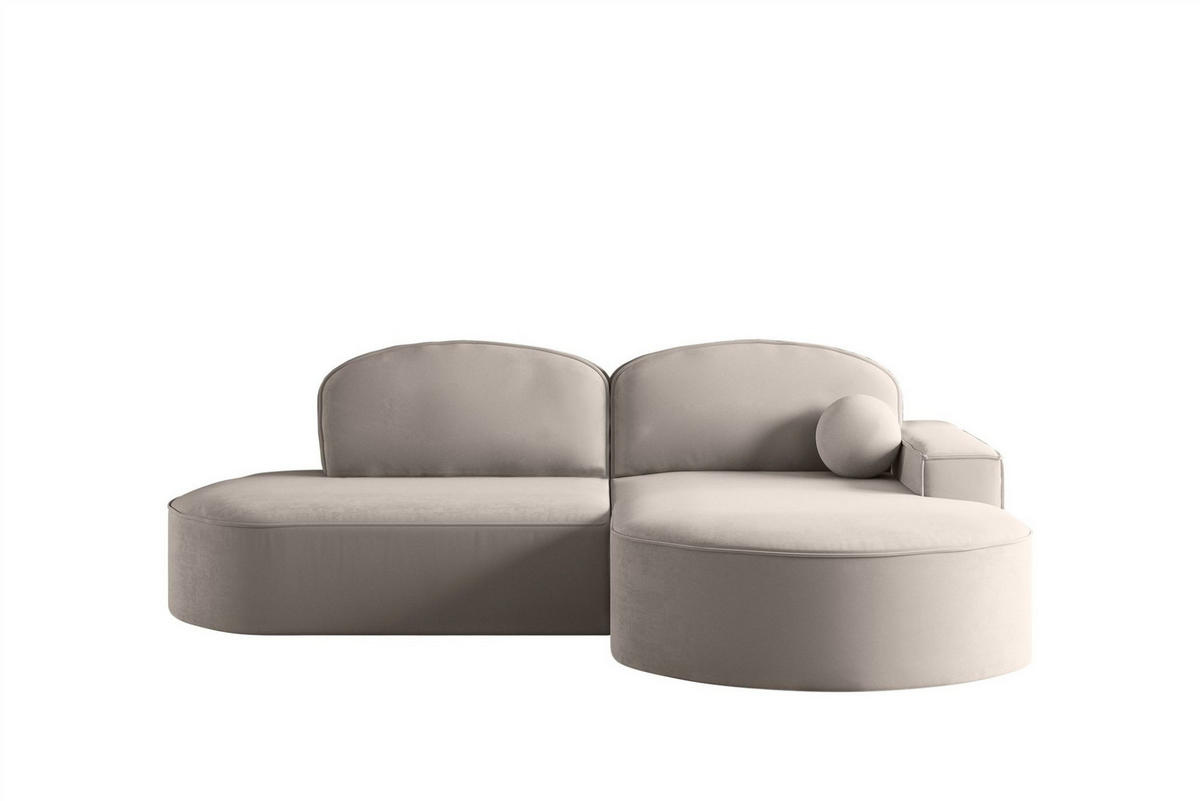 ECKSOFA Girona Mit Schlaffunktion - Hellgrau, Holzwerkstoff/Textil (278/179cm) - Fun Möbel