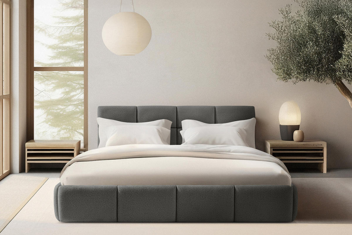 POLSTERBETT ALTOS, dunkelgrau - Dunkelgrau, Holz/Holzwerkstoff (180/200cm) - KONSIMO®
